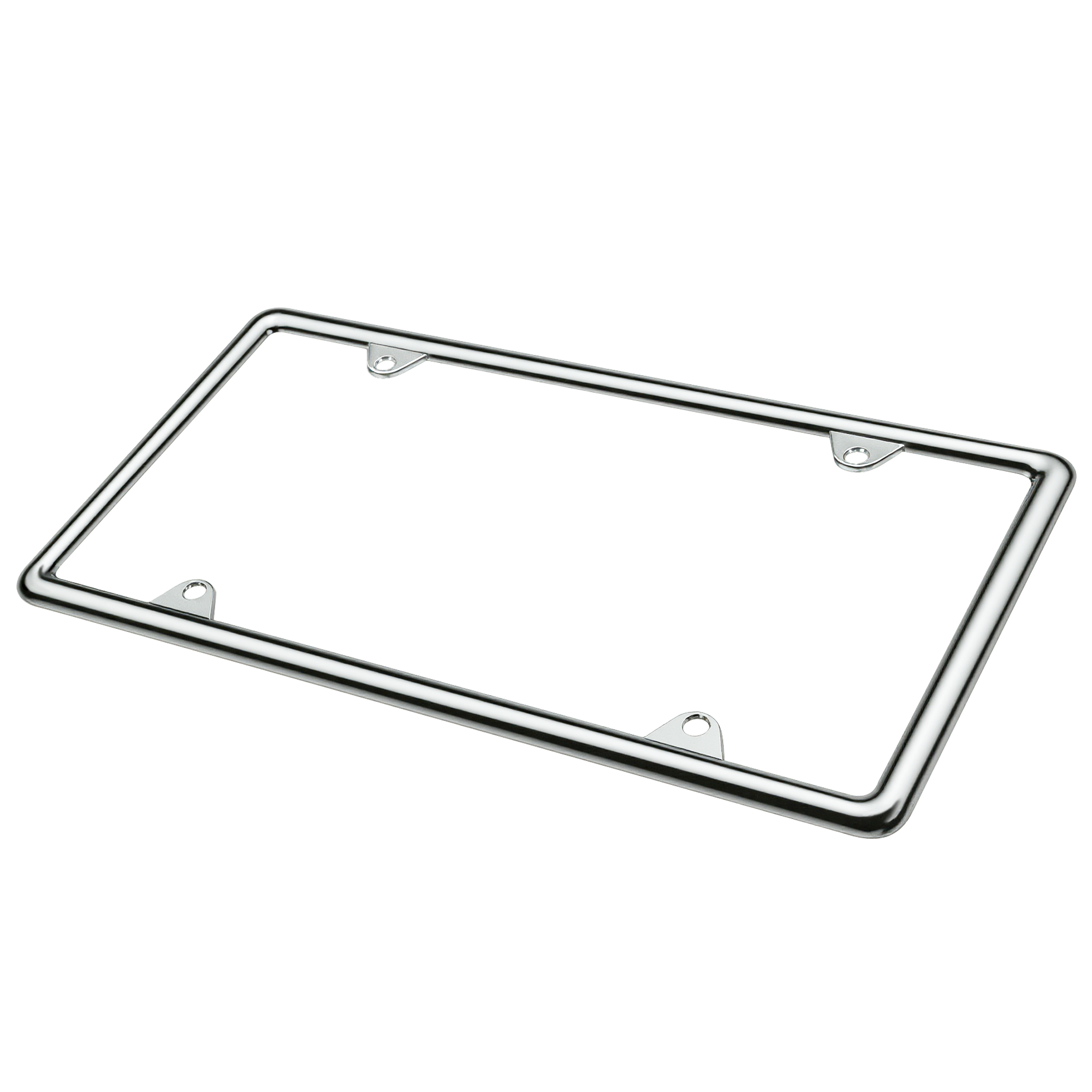 Chrome License Plate Frames - Heavy Duty Zinc Alloy Metal Car Tag Holder for Durability and Style