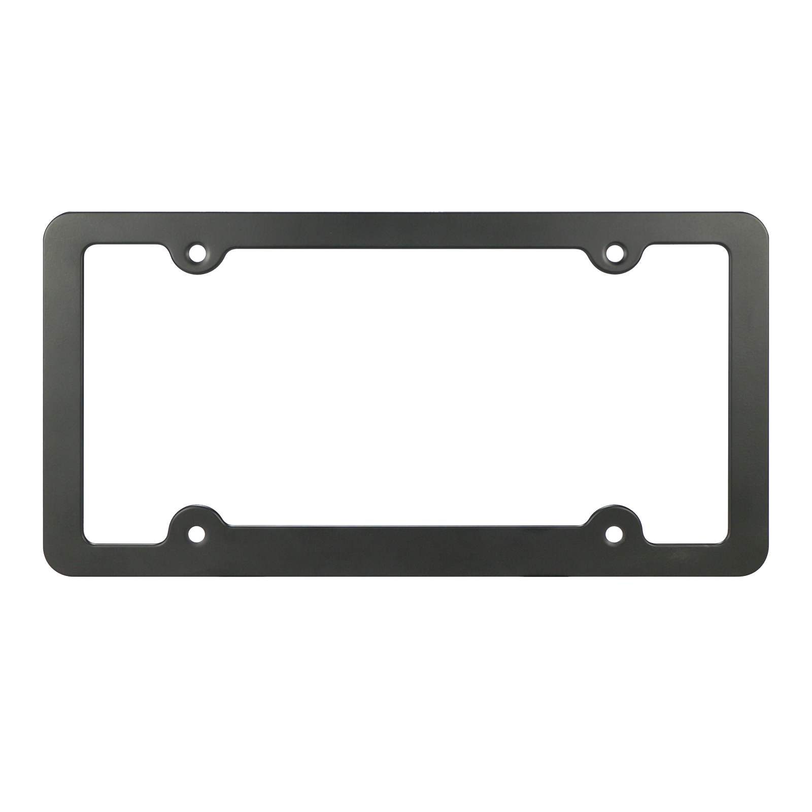 Custom Aluminum License Plate Frame - Matte Black