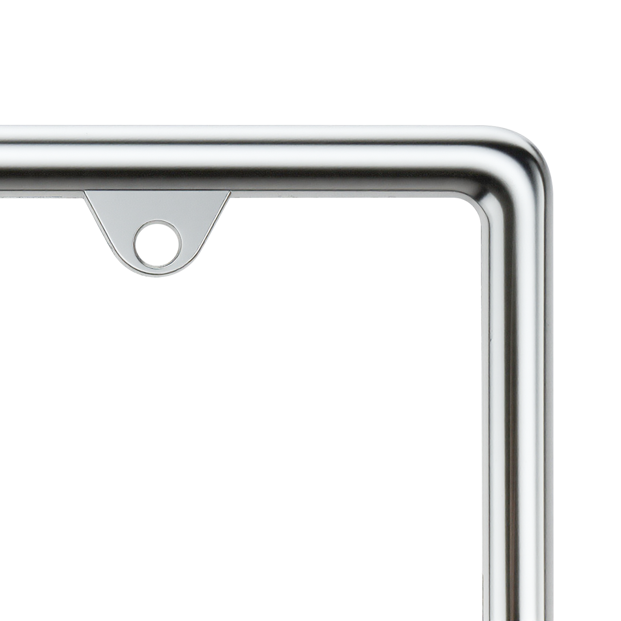Chrome License Plate Frames - Heavy Duty Zinc Alloy Metal Car Tag Holder for Durability and Style