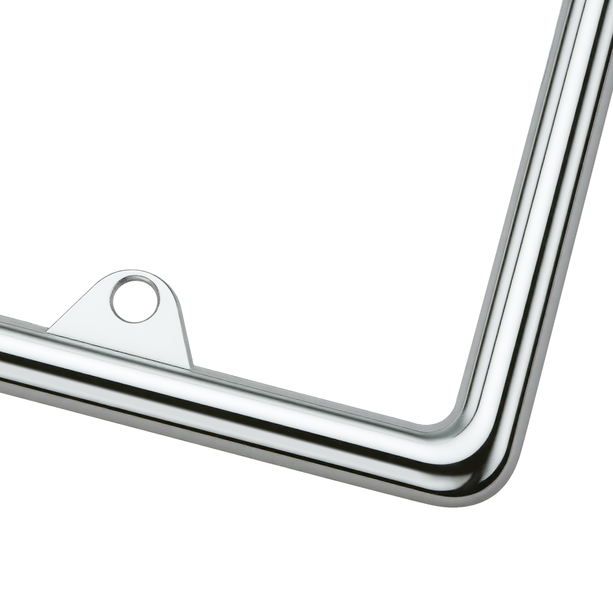 Chrome License Plate Frames - Heavy Duty Zinc Alloy Metal Car Tag Holder for Durability and Style