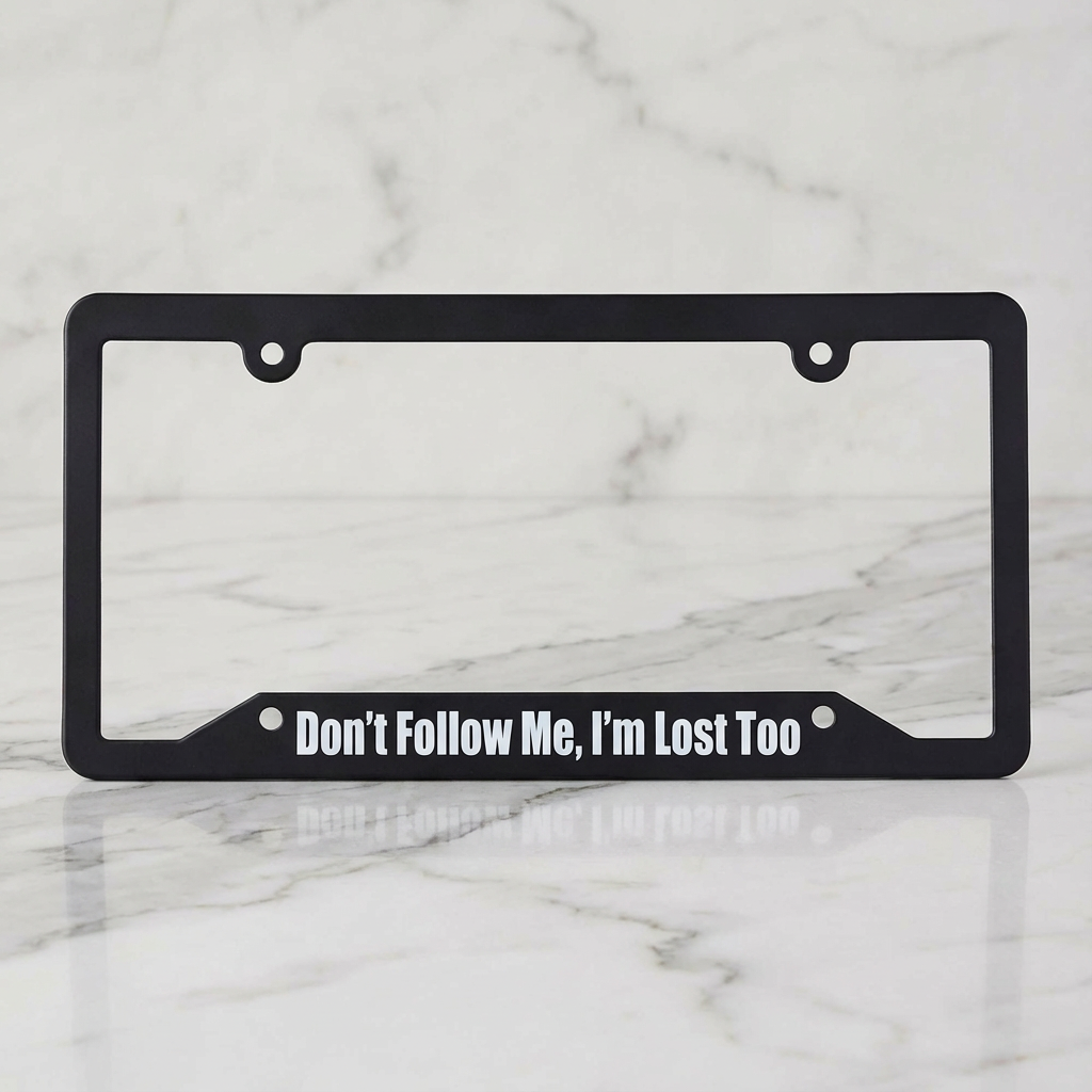 Road Rage? Nah. 50+ Funny Custom License Plate Frame Quotes to Make Traffic Bearable