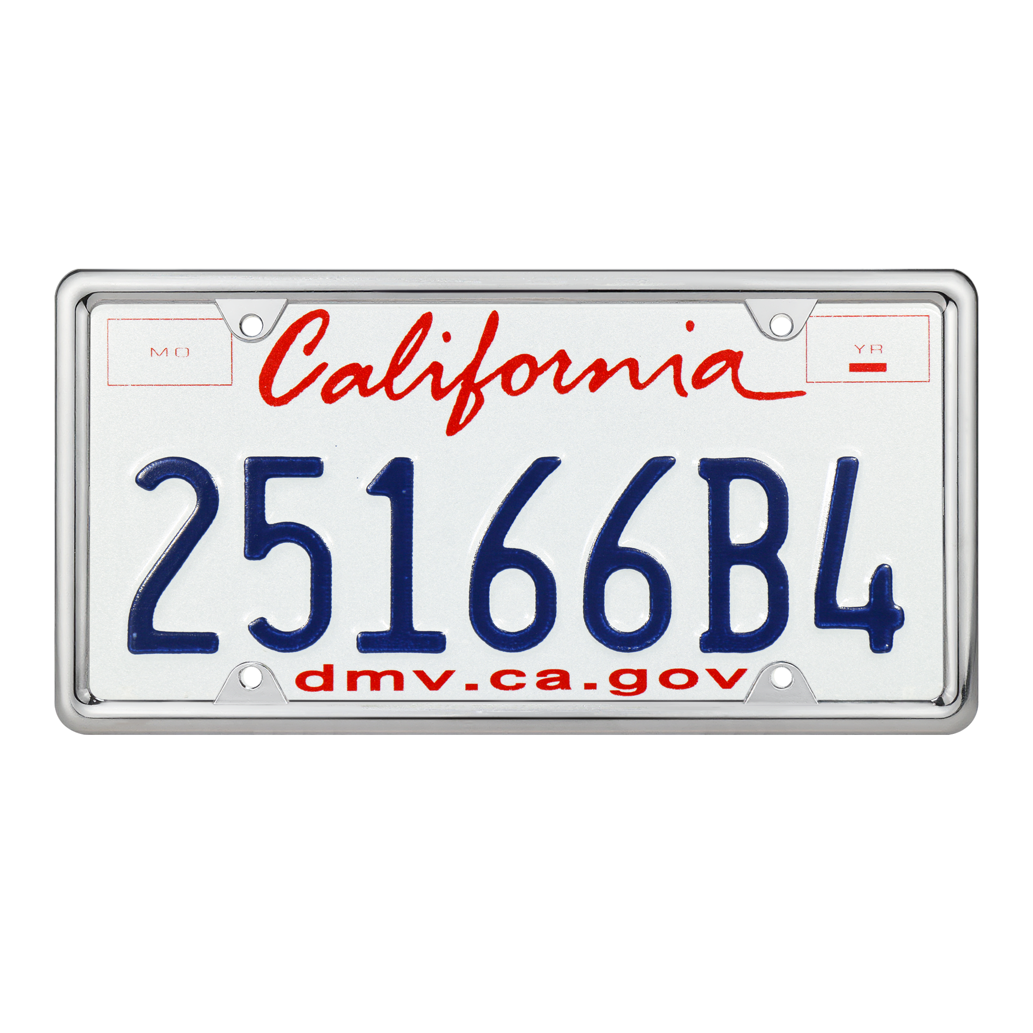 Chrome License Plate Frames - Heavy Duty Zinc Alloy Metal Car Tag Holder for Durability and Style