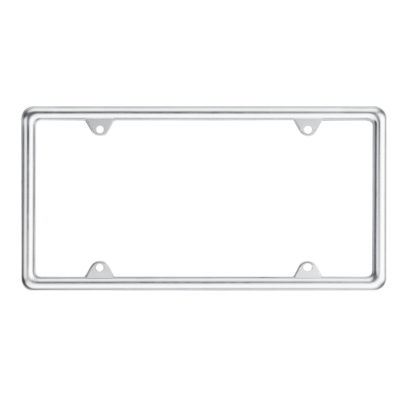 Chrome License Plate Frames - Heavy Duty Zinc Alloy Metal Car Tag Holder for Durability and Style