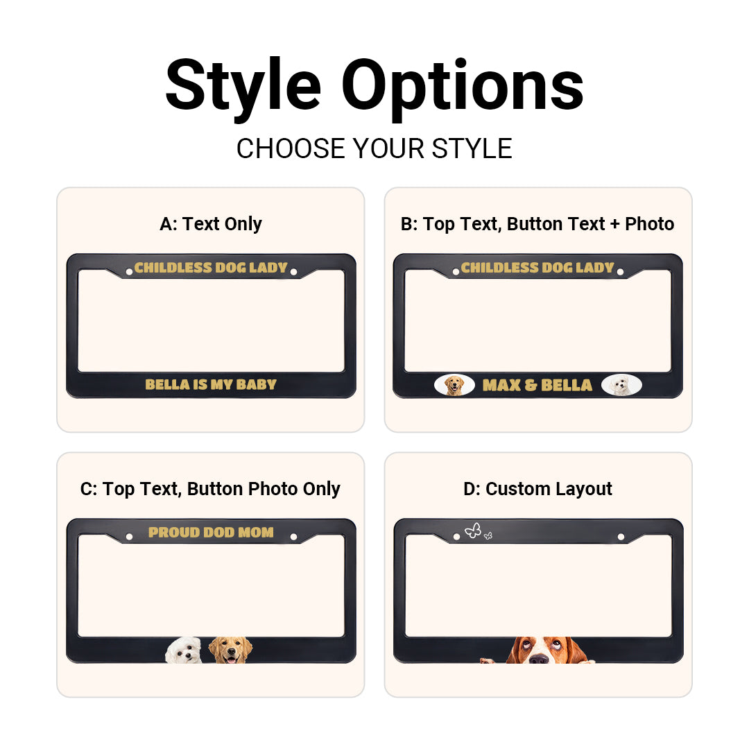 Personalized Pet Photo License Plate Frame